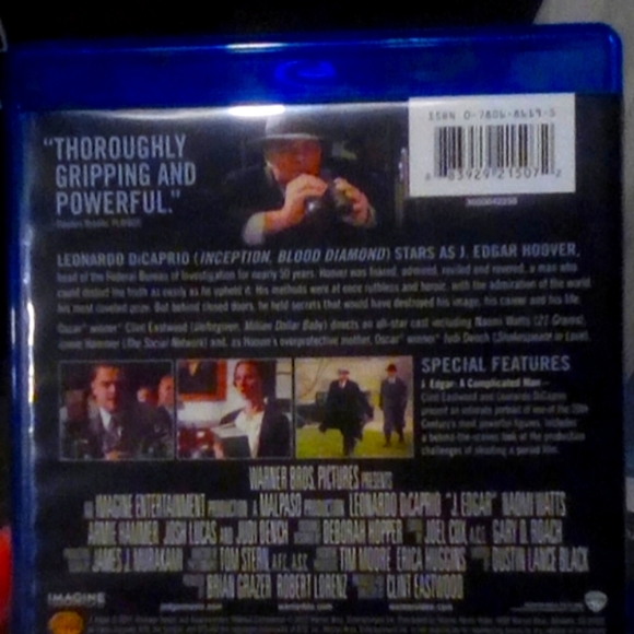 J Edgar Hoover biography DVD Blue ray - Picture 3 of 3